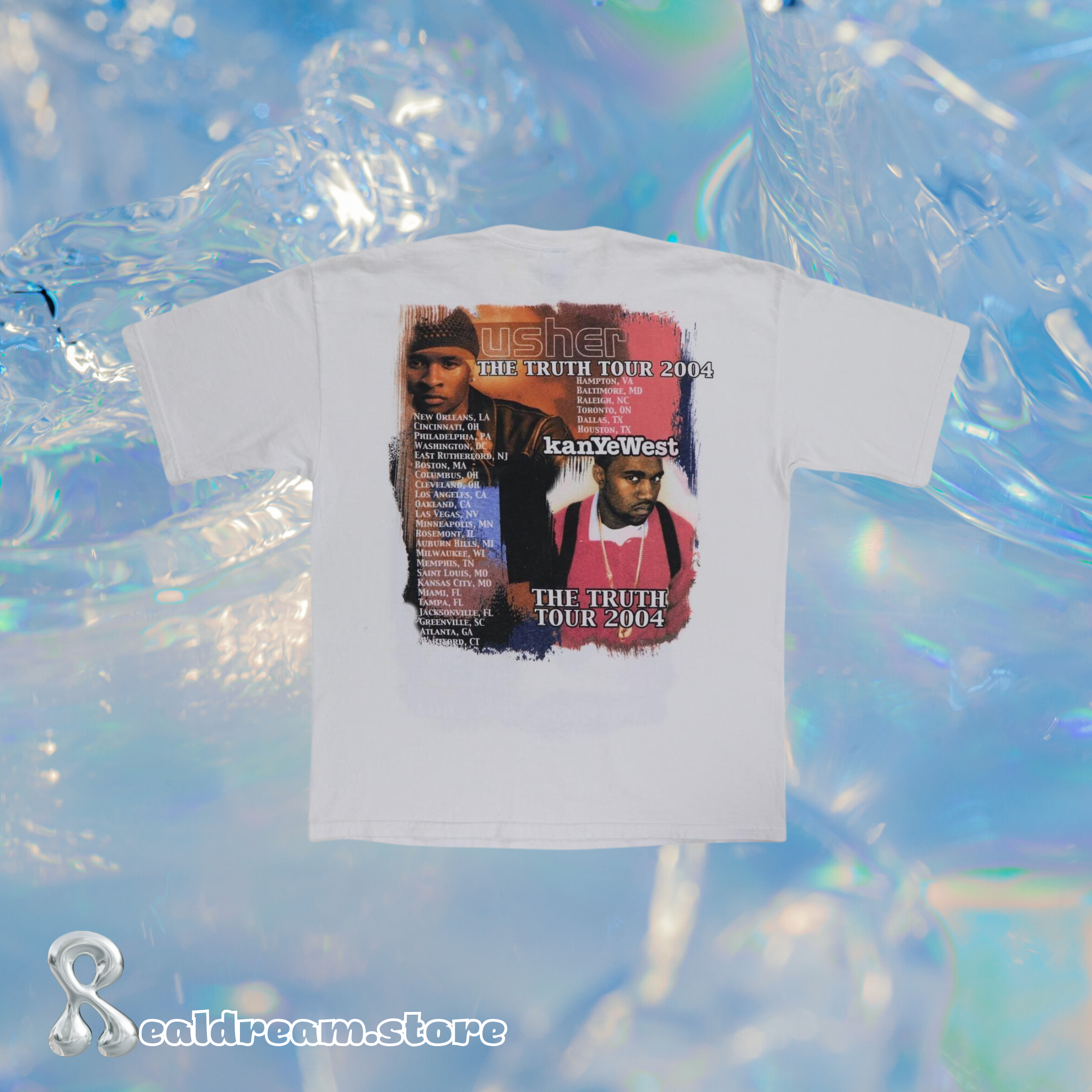 Vintage 2004 Usher Kanye West Tour T-Shirt